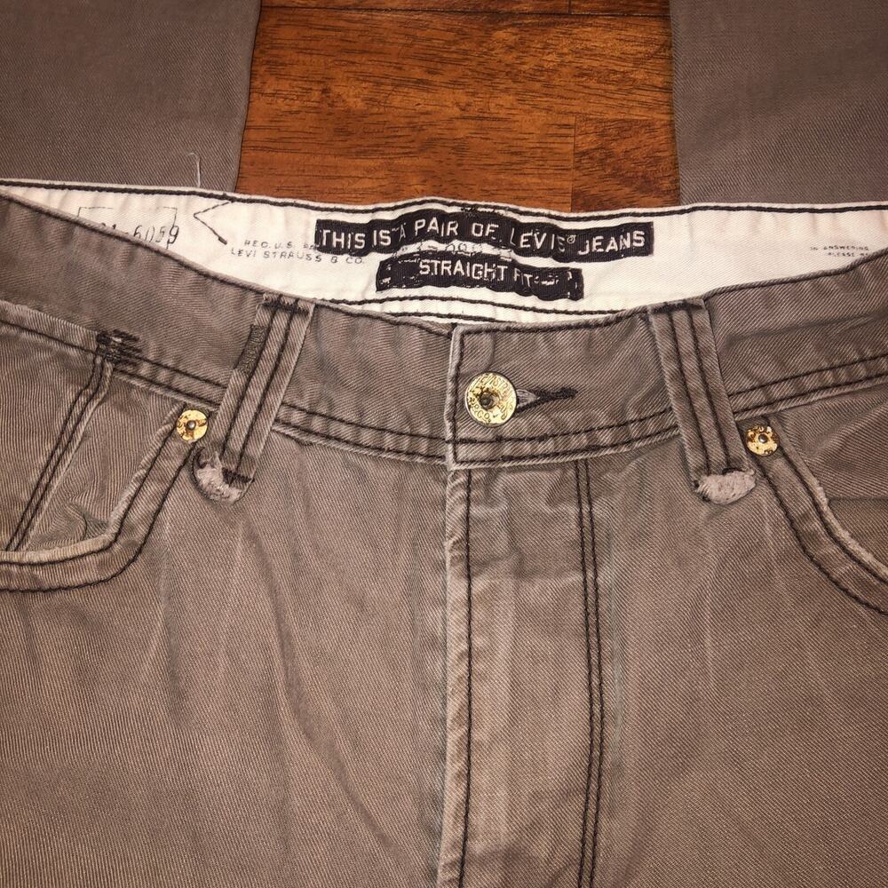 Levi's 701S Relaxed Straight Fit Jeans Tan Khaki W 34 X L 34 - Picture 9 of 15